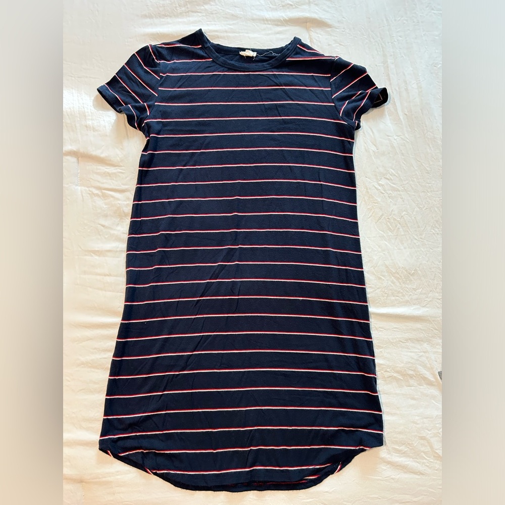 Garage Navy and Red Striped Mini Dress
